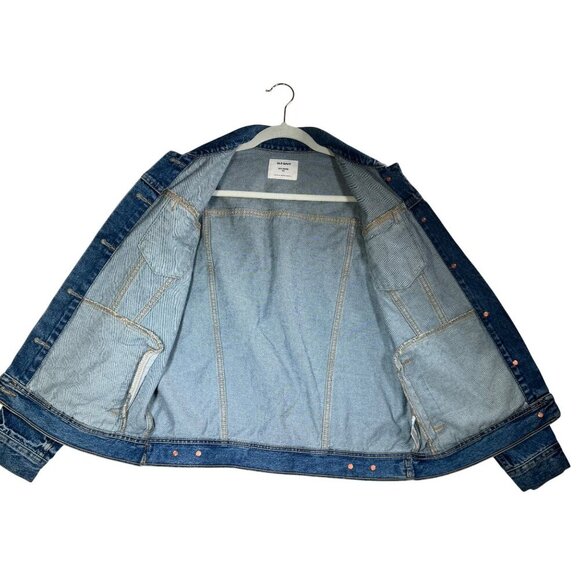 Old Navy Boyfriend Fit Denim Jean Jacket XS Medium Wash Classic Style - Picture 2 of 6